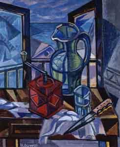 Still life in blue by 
																	Miguel Acquaroni