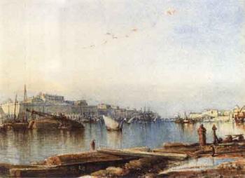 Valletta and the Grand Harbour, Malta by 
																	Edmund Gilling Hallewell