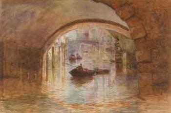 Venice scene by 
																	Fanny W Currey