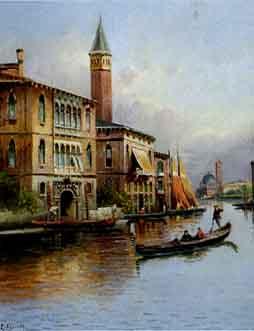 Town views of Venice by 
																			Luigi Eiserth