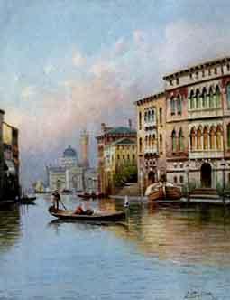 Town views of Venice by 
																			Luigi Eiserth