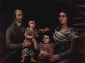 Don Antonio Mendez and his family by 
																	Jose Francisco Salazar y Mendoza