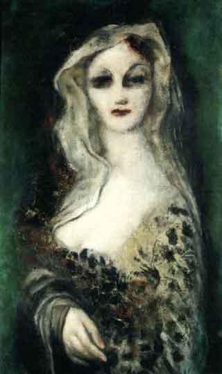 Portrait of a lady wearing veil by 
																	Vladimir Sychra
