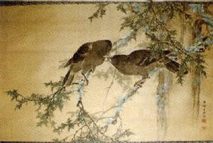 Untitled, two birds by 
																	Kono Naotoyo Bairei