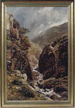 Untitled, stream running through a gorge by 
																	Thomas Huson