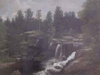 Great falls of the Lehigh River by 
																			George Cope