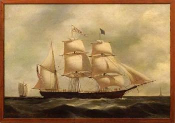 Portrait of the barque Lizzie Baggs by 
																	Richard Faxon