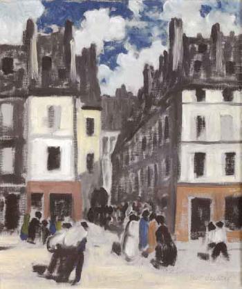 Paris street scene by 
																	Robert Spencer