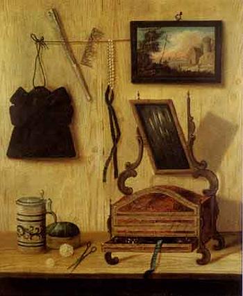 Still lives with trompe-l'oeil by 
																			Antonio Cioci