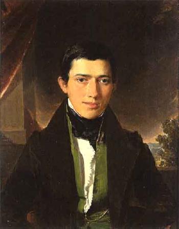 Portrait of a young man by 
																	Franz Eybl