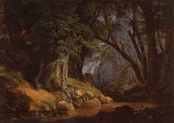 Old oak trees by 
																	Johann Jakob Muller von Riga