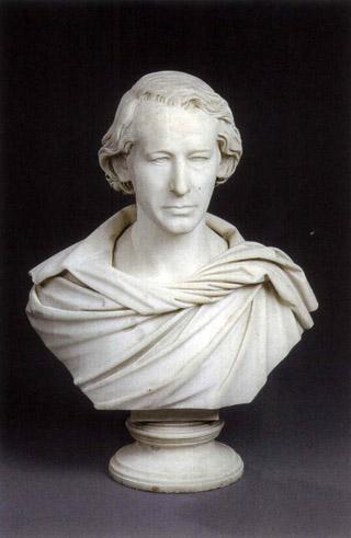 Portrait bust of a man by 
																	Johann von Halbig