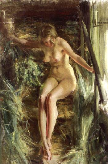In the loft - female nude by 
																	Ingrid Ruin