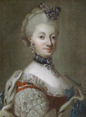 Portrait of Queen Sofia Magdalena by 
																	Gosta Nordblad