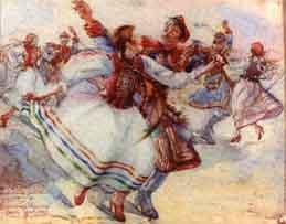 Folk-dance by 
																	Kazimierz Jasnoch