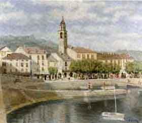 View of Ascona by 
																	Hermann Oeschger