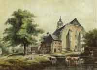Old church in Heiligenstadt by 
																	Lorenz Janscha