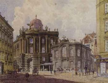 Old Burgtheater on Michaelerplatz by 
																	Robert Raschka
