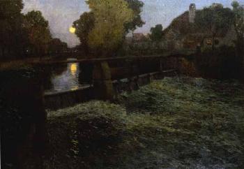 At the weir by 
																	Rudolf Quittner