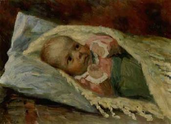 Small child tucked up in a blanket by 
																	Lars Osa