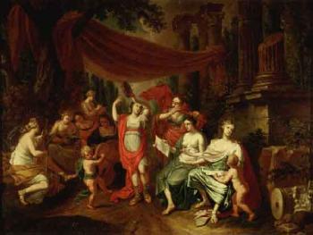 Muses making music by ruins by 
																	Abraham de Lairesse