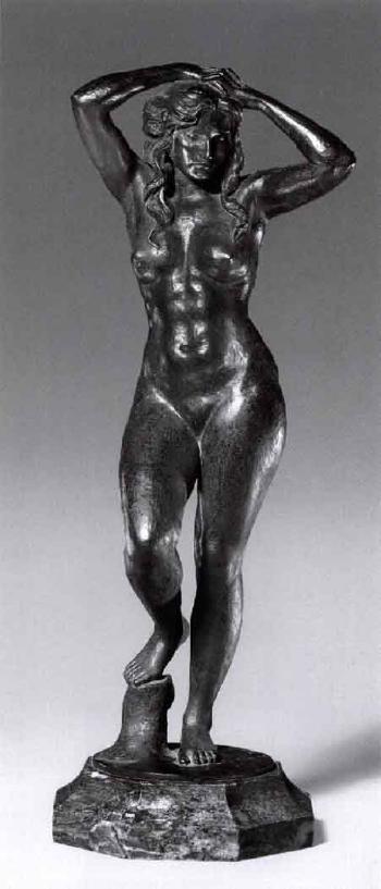 Standing female nude by 
																	Louis Tuaillon
