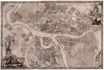 Plan de la Ville de St Petersburg, maps and views by 
																			 Russian School