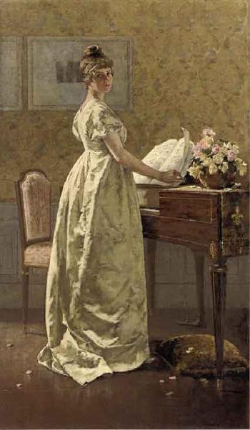 In the music room by 
																	Walter MacEwen