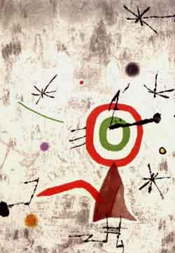 Personatge i estels VII by 
																	Joan Miro