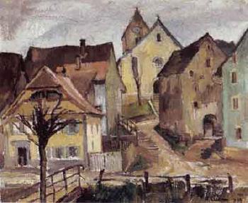 View of Busserach by 
																	August Cueni