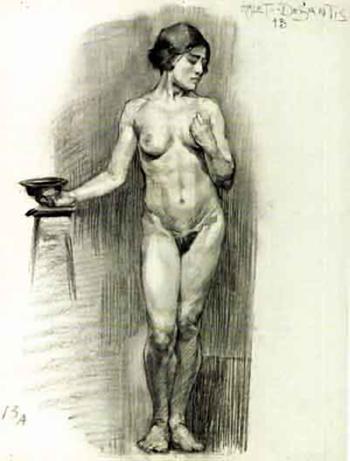 Female nude by 
																	Amleto de Santis