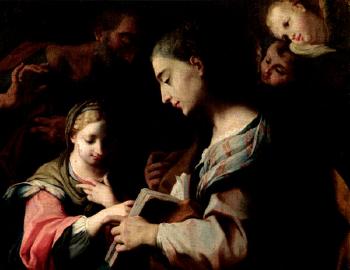 Education of the Virgin by 
																	Pietro Antonio Magatti