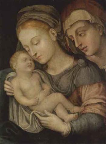 Madonna and child and St Anna by 
																	Francesco Curia