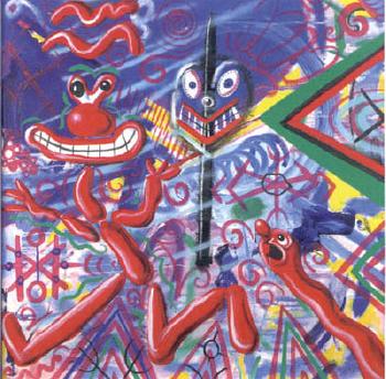 Red jump by 
																			Kenny Scharf