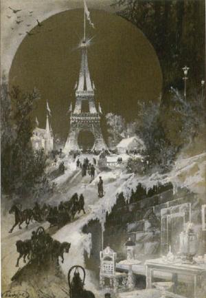 La Tour de Glace, imitation de la Tour Eiffel, elevee a Saint Petersbourg by 
																			Nikolai Karasin