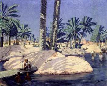 Detente au bord de l'Oued by 
																	Henri Gustave Jossot