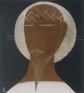 Christ head by 
																	Rasik Rawal