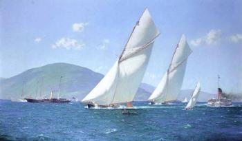 First class yachting, Royal Clyde Yacht Club Regatte 1895 by 
																	Martyn Mackrill