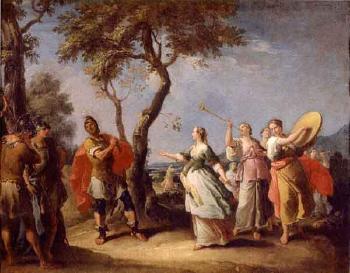 Meeting of Jephthah and his daughter. Solomon sacrificing to Ashtoreth by 
																			Gaetano Zompini