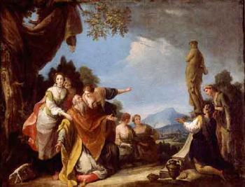 Meeting of Jephthah and his daughter. Solomon sacrificing to Ashtoreth by 
																			Gaetano Zompini
