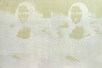 Two white Mona Lisas by 
																	Andy Warhol