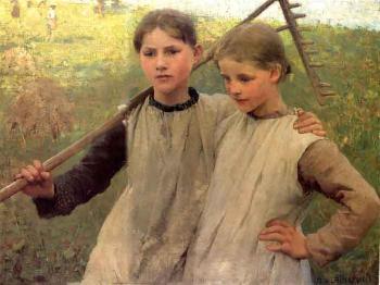 Little haymakers by 
																	George Clausen