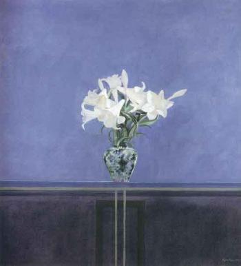 Still life with lilies in vase by 
																	Bryan Organ