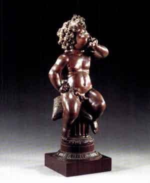 Figure of a cherub by 
																	L Frullini