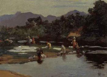 Wash day at the river by 
																	Ruth Prowse