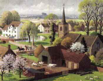 Suffolk village by 
																	Ronald Lampit