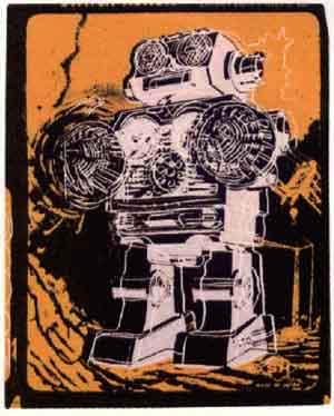 Toy painting, robot by 
																	Andy Warhol