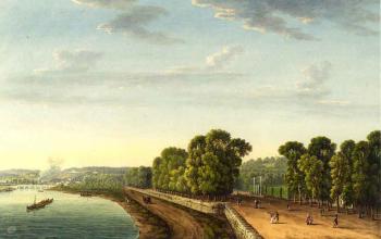 View of the Seine by 
																			Michel Francois Damane-Demartrais