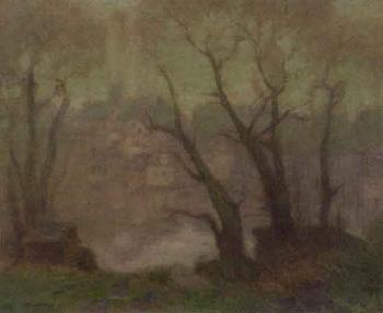 Misty evening by 
																	Paul Cornoyer