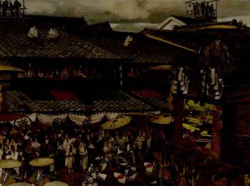 Fest in Kioto - festivities in Kyoto by 
																	Karl Walser
